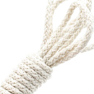 Cordon tricoté en polyester blanc - 91150/045 - D02