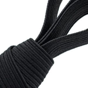 Black polyester flat bungee cord - 750/150 - D01