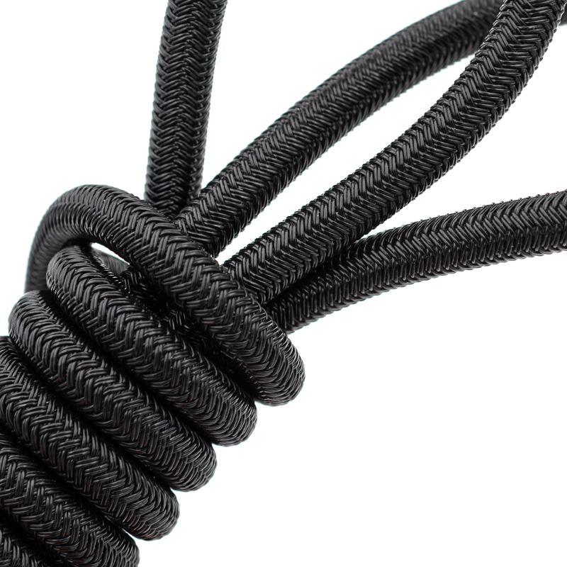 10m Sandow pour Bâche Haute Résistance Sandow Tendeur Bungee Latex Cordes  Elastiques Cordon pour Barres de Toit, Remorques,Bâches Noir