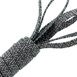 Black and silver braided elastic - 755/160 - D01 S02