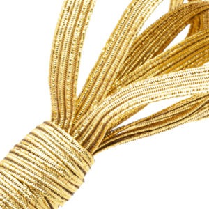 Braided elastic made of golden Lurex® 