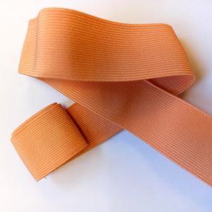 Peach colored elastic taffeta ribbon - GT2102/003