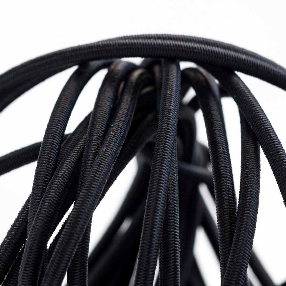 Dark fireproof elastic cord