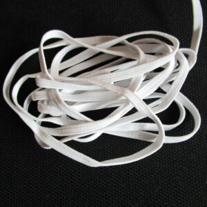 White Econyl® elastic braid - 5mm - P2212-77