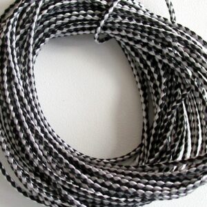 Black and white blind cord HT polyester 1.6mm 357/016 Y816