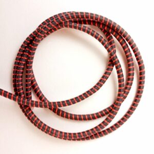 Polyester PET elastic cord grey and fluo orange - P2305/29