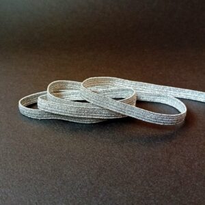 Silver Lurex® elastic braid 7mm  - 758-070 S02