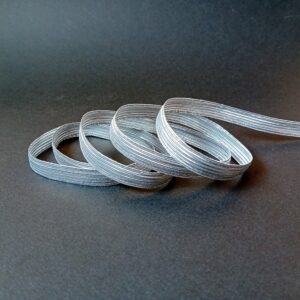 Silver Lurex® elastic braid 11mm - 774/110 M03